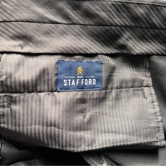 STAFFORD- BUNDLE Black and Tan Men's Dress Pants Size 42X30 - Picture 6 of 7